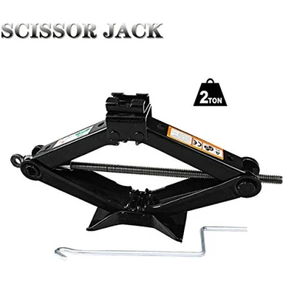 Image of 2 Tonne Scissor Car Jack Repair Rustproof Tool Kit with Crank Handle for Van Ford/Mercedes Benz/Peugeot/Renault/Citroen