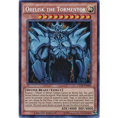 Image of Yu Gi Oh! Obelisk the Tormentor (CT13 EN002) 2016 Mega Tins Limited Edition Secret Rare by