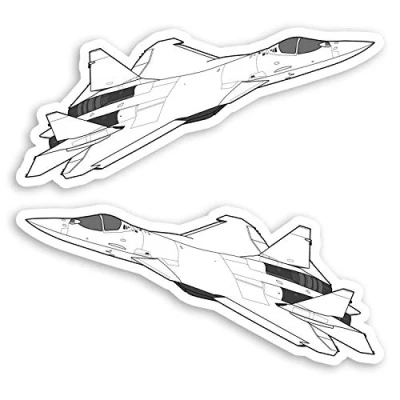 Image of 2 x 10cm Fighter Jet Vinyl Stickers Plane Airplane Laptop Sticker #34665 (10cm Wide)