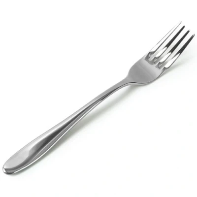 Image of Genware Saffron Cutlery Dessert Fork Pack of 12 Stainless Steel Forks, Forks