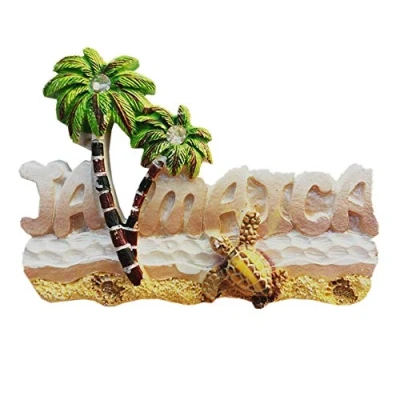 Image of 3D Jamaica Fridge Magnet Travel Souvenir Gift Home Kitchen Refrigerator Decoration Magnetic Sticker Collection