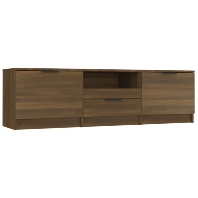 Image of vidaXL TV Cabinet Brown Oak 140x35x40 cm Engineered Wood