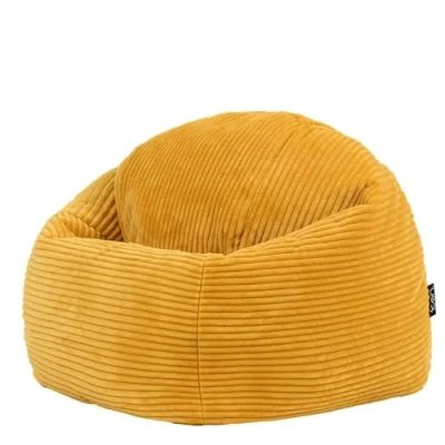 Image of icon Kingston Kids Bean Bag, Corduroy, Ochre Yellow, Bag Chair with Filling Included for Girls and Boys, Childrens Chair, Beanbags Children, Playroom Décor, Bedroom Accessories