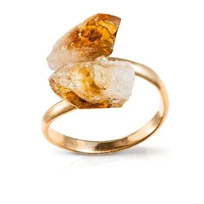 Image of AYANA 2 POINTS Amethyst HEALING CRYSTAL RING,For Creativity, passion, Wisdom, and love,Third Eye Chakra,Aquarius, February Birthstone Rings, Gemstone,