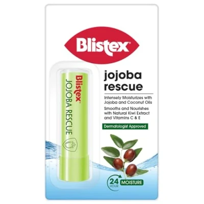 Image of Blistex Jojoba Rescue Lip Balm, Helps Moisturise and Hydrate Lips, with Oil, balm multipack 3.7g x 12