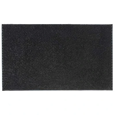Image of JVL Condor Classic Astro Turf Look Rubber Scraper Mat, Black, 45 x 75 cm