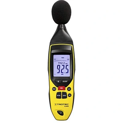Image of Trotec SL400 Sound Level Meter with Data Logger Function (up to 32,700 Measurements) USB Connection and 3.5 mm Jack Socket/Incl. Calibration Certificate, Mini Tripod Carry case