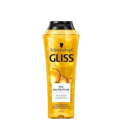 Image of 3 x Gliss Kur Shampoo &quot;Oil Nutritive&quot; for Longer, Split Endless Hair 250 ml
