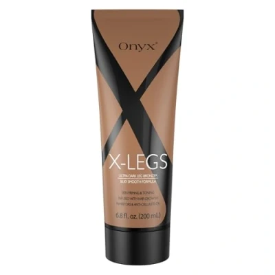 Image of Onyx X Legs Bronzing Sunbed Cream Dark Tanning Body Bronzer &amp; Tan Accelerator Hair Growth Inhibitor Anti Cellulite Oil
