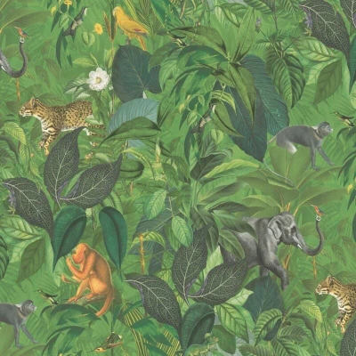 Image of A.S. Création PintWalls 387241 Non Woven Wallpaper Jungle Animals 10.05 x 0.53 m Made in Germany