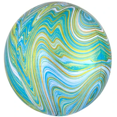 Image of Amscan 4139301 Orbz Marblez: Blue Green