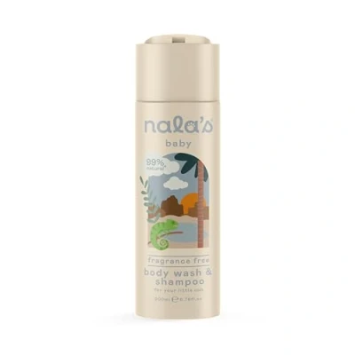 Image of Nala&#039;s Baby Body Wash &amp; Shampoo Award winning 99% Natural Dermatologically tested and Paediatrician approved Tear Free Nourishing Oat Shea Butter Vegan 200ml Nalas