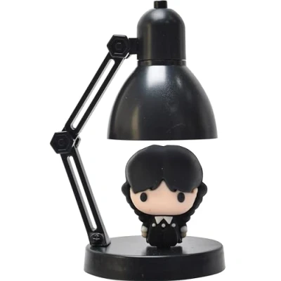 Image of Thumbs Up Wednesday Mini Lamp Figure, Collectible Tiny Figurine Desk Decor, Licensed Gifts and Merchandise