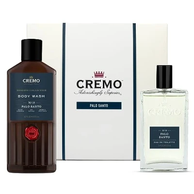 Image of CREMO Palo Santo Gift Set for Men Eau de toilette 100ml and Body Wash 473ml Woody fragrance