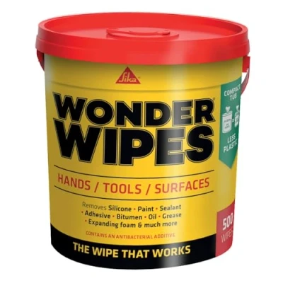 Image of SIKA Wonder Wipes Multi Use Cleaning for the Building Trade Specially Formulated to Clean Hands, Tools and Surfaces 500