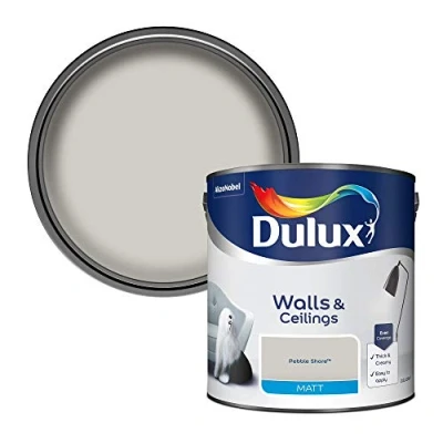 Image of Dulux Matt Emulsion Paint For Walls And Ceilings Pebble Shore 2.5 Litres