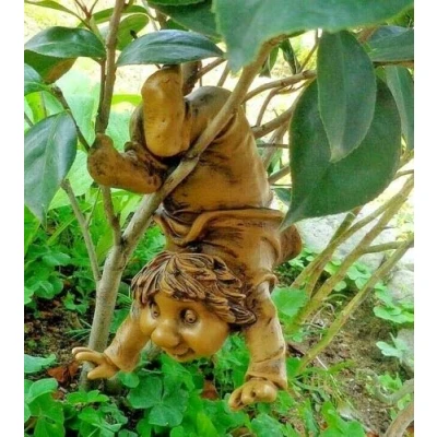 Image of Ablerhome Decoration Acrobatic Gnome Garden Ornament Fairy Elf Doorway Porch Decor Yard Patio Sculpture NEW Gift (Playing Gnome)