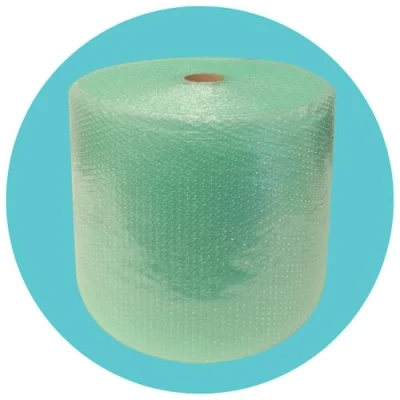 Image of Triplast Decayable Green Bubble Wrap Roll (400mm x 75m) Small Air Cushioning for Moving House, Fragile Item Packaging and Protective Wrapping Shipping &amp; Storage