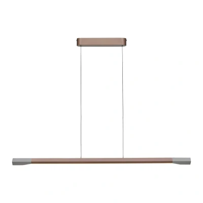 Image of Paul Neuhaus LED hanging light Hoop, brown, 128 cm, dimmable