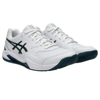 Image of Asics Geldedicate 8 Multicourt tennis shoes, Men&#039;s, Size: 11.5, White/saxon green shoes