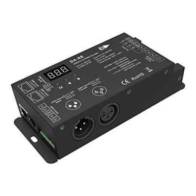 Image of 4 Channel Decoder DMX512 &amp; RDM DMX 512 Digital Display Dimming Driver Controller for LED RGBW Tape Strip Light RJ45 Connection