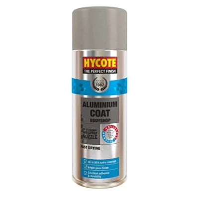 Image of Hycote Bodyshop Fast Drying Aerosol Car Spray Paint, Aluminium Coat, 400 ml