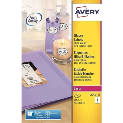 Image of Avery Zweckform L7769 40 Labels with Special Coating Sheets / 160 99.1 x 139 mm White