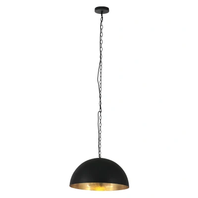 Image of Semicirkel Dome Pendant Ceiling Lights Matt Black, Gold Colored Inside