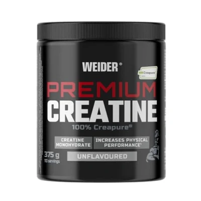 Image of Weider Premium Creatine (375g) UnFlavoured. 100% Pure Monohydrate Creapure, no Sugar, additives, Vegan, Increases Physical Performance (110 Servings)
