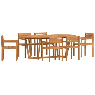 Image of vidaXL 7 Piece Garden Dining Set Solid Wood Acacia