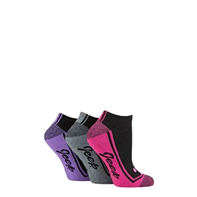 Image of Women&#039;s 3 Pair Jeep Performance Trainer Socks Black 4 8 Ladies