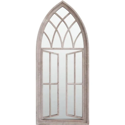 Image of vidaXL Garden Mirror Sand 70x30 cm Iron for Outdoor Use