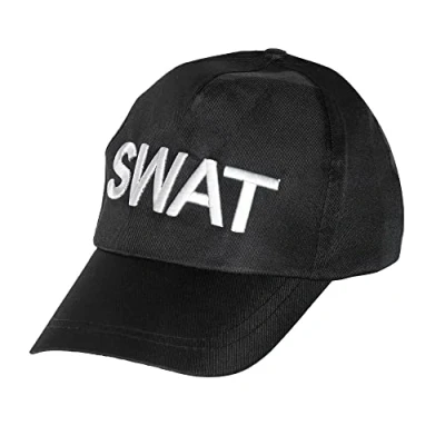 Image of Boland 97045 SWAT Cap for Adults Adjustable Size Headpiece, Perfect Fancy Dress, Themed Parties, Police Costume Events, and Special Occasions