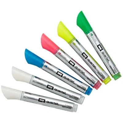 Image of Quartet Premium Glass Board Dry Erase Markers: Bullet Tip / 6 pack (Neon)