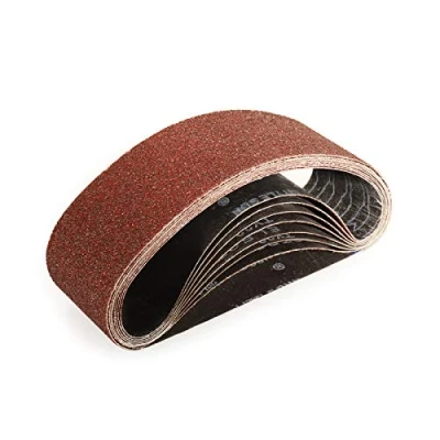 Image of Sruhrak 75 x 533 MM Sanding Belts, 40 Grits Fabric Belts for Stripping and 8 Pack