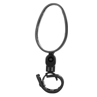 Image of Handlebar Bike Mirror, Wide Angle Bicycle Rear View Mirror Adjustable Rotatable Mounted Cycling Rearview for Mountain Road
