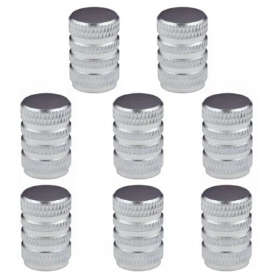 Image of 8 Pcs Tyre Valve Caps, Stem Dust Caps,Car Tire Caps,Universal Aluminum Cap Covers Replacement for Cars,Bike, Motorcycles, Silver
