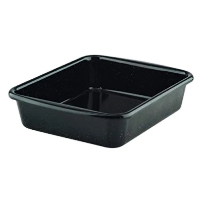Image of Riess, 0397 022, Mini Oven Dish, Classic Baking and Roasting Dishes, Dimensions 24.8 x 20 cm, Height 5.5 Enamel, Black, Fry Casserole Roaster, Induction