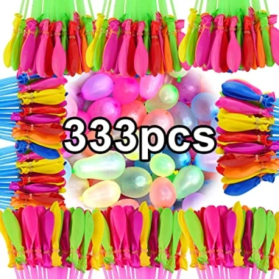 Image of Water Bombs Reusable, Self Closing 60 Seconds Quick Fill Bomb Set, Colourful Mixed Balloons for Children, Games, Parties, Birthday Gifts (333)