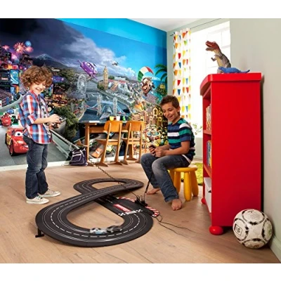 Image of Komar Disney Pixar Cars World Wallpaper Mural, Vinyl, Multi Colour, 368 x 0.2 254 cm