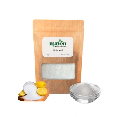 Image of Maven Wholefoods Citric Acid (Food Grade) 1kg Anhydrous Vegan Food Grade (1kg)