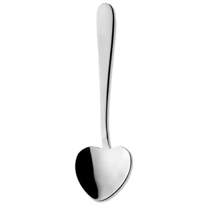 Image of Grunwerg Windsor Set Of 4 Heart Shaped Teaspoons