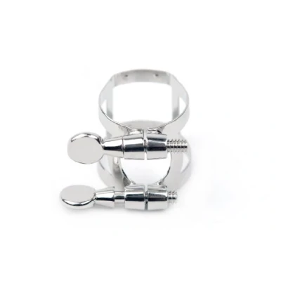 Image of Rico Nickel Plated Ligature for Tenor Sax with Hard Rubber Mouthpieces