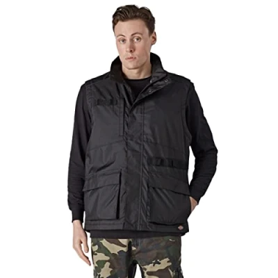 Image of Dickies Utility Mens Black Work Vest Size Small