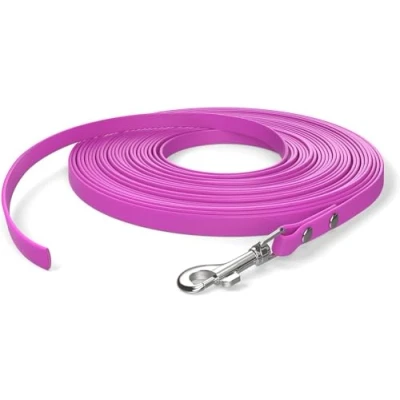 Image of 5m drag lead, dog 1 carabiner, magenta, extra narrow, dirt and water repellent