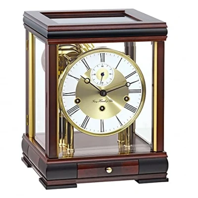 Image of Watching clocks Hermle Bathampton Mantel Clock Mahogany Westminster Chime
