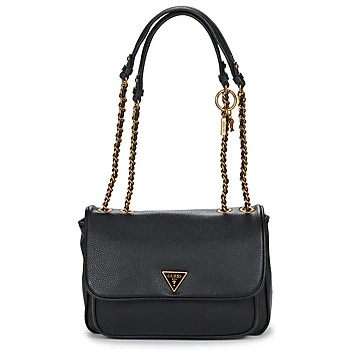 Image of GUESS Women Becci Convertible Crossbody Flap, Shoulder Bag, Black, One Size