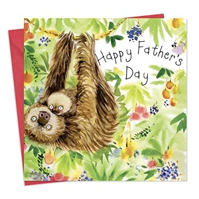 Image of Twizler Father&#039;s Day Card Dad Sloth Fathers from Daughter Father Son