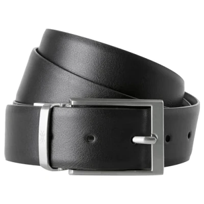 Image of United Colors of Benetton Men&#039;s 6heeul00i Belt, Black 700, M (Pack 2)