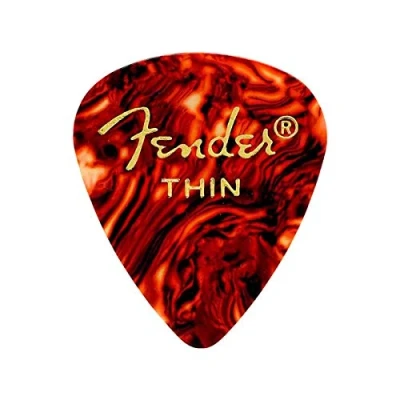 Image of Fender 098 0351 700 351 Shape Picks, 12 Count, Shell, Thin